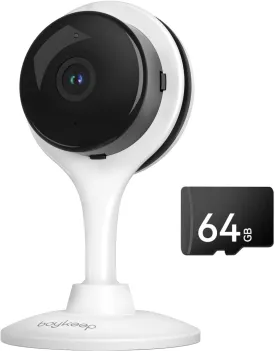 2K Indoor Security Camera, 2.4GHz/5GHz Wi-Fi Home Security Cameras for Baby/Elder/Dog, Pet Camera with Phone App, 2-Way Audio Baby Monitor Camera, Night Vision with 64G TF Card