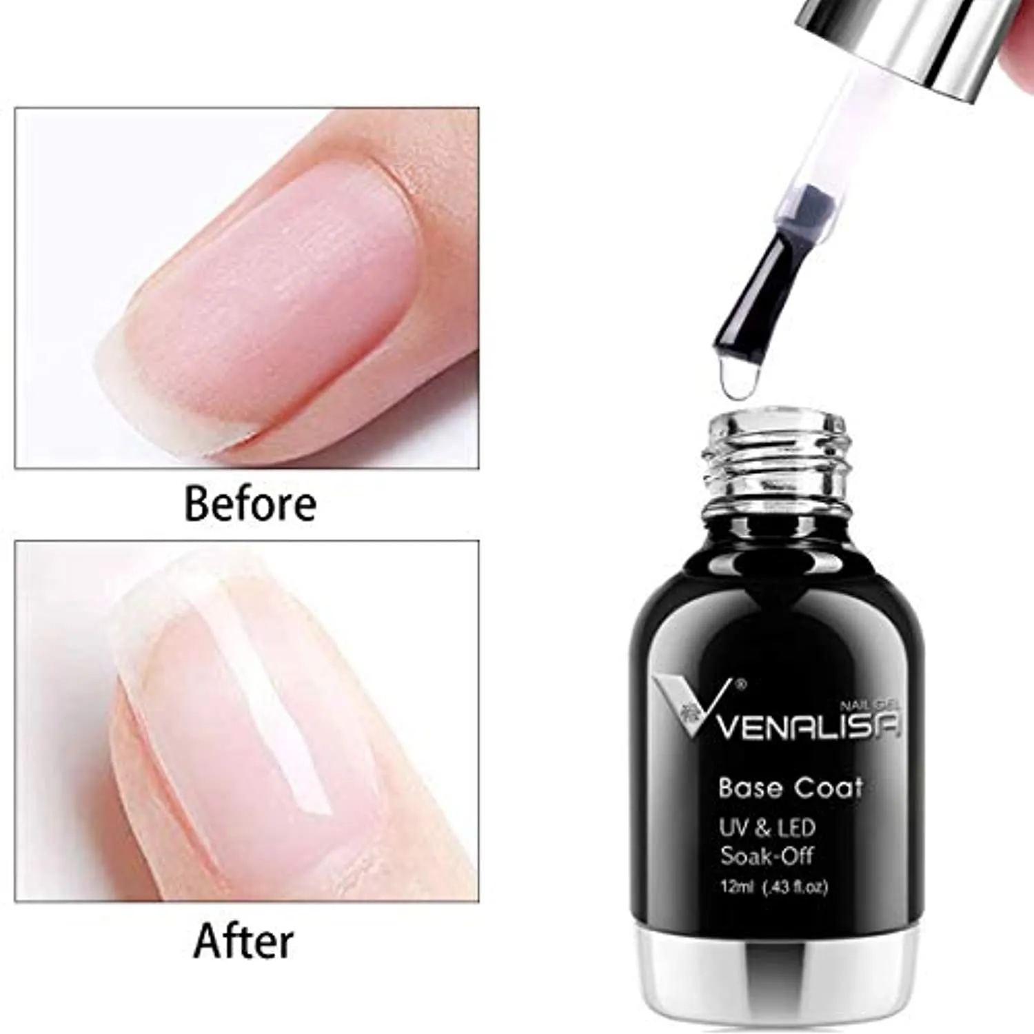 3 PCS 12ML Deep Pearly Blue Gel Nail Polish Kit with Base and Top Coat - Color Gel Nail Polish Set Soak Off UV LED Nail Art Manicure Salon
