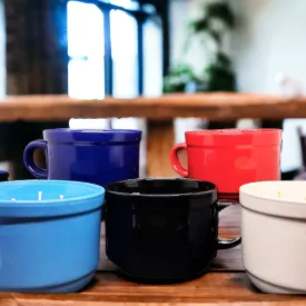 3-Wick Coffee Mug Candle RED