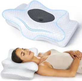 5X Pain Relief Cervical Pillow for Neck and Shoulder Support, Adjustable Memory Foam Sweet Sleeping, Odorless Ergonomic Contour Neck, Orthopedic Bed Pillow for Side Back Stomach Sleeper