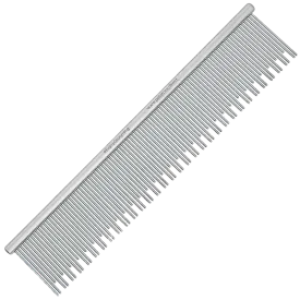 7" Medium Deshed Round Back Comb by PetStore.Direct