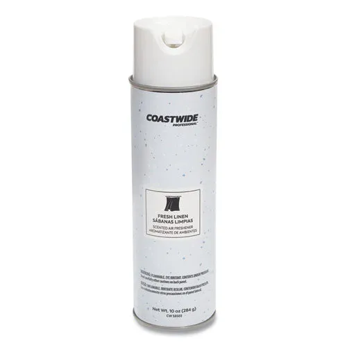 Air Freshener Aerosol, Fresh Linen, 10 Oz Aerosol Spray, 6/carton