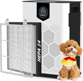 Air Purifiers for Home Large Room, H14 True HEPA Filter up to 3000 Sq Ft, Double-sided Air Inlet with PM 2.5 Display Air Quality Sensor, Remove 99.997% of Pet Hair Odor, 22dB Sleep Mode