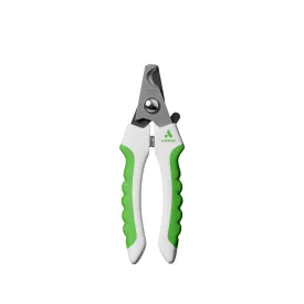 Andis 68575 Animal Nail Cutter for Small Breeds - Stainless Steel Blades with Sharp Efficiency - Designed for Repeated Use & Recommended by Pet Trainers  Medium Size & White/Green