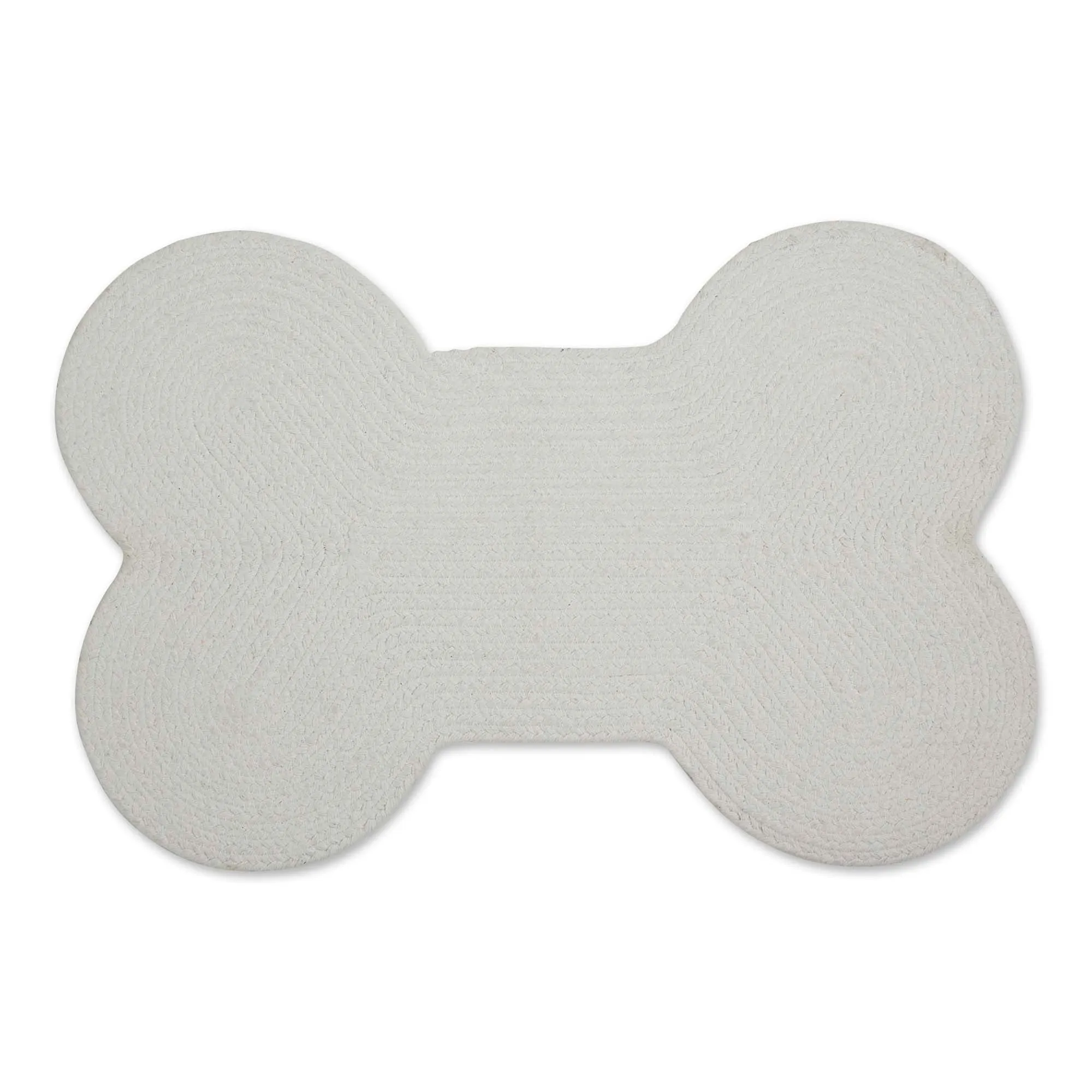 Black & White Buffalo Check Bone Shaped Pet Mat 16x24