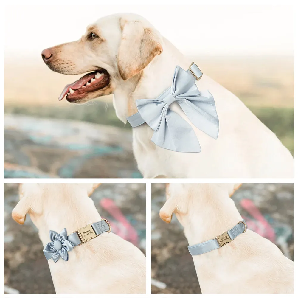 Blue Bay Butterfly Collar With Flower- Personalized