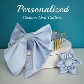 Blue Bay Butterfly Collar With Flower- Personalized