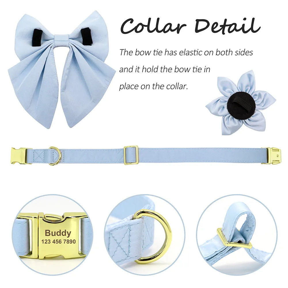 Blue Bay Butterfly Collar With Flower- Personalized