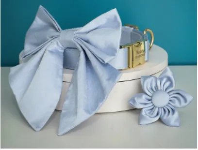 Blue Bay Butterfly Collar With Flower- Personalized