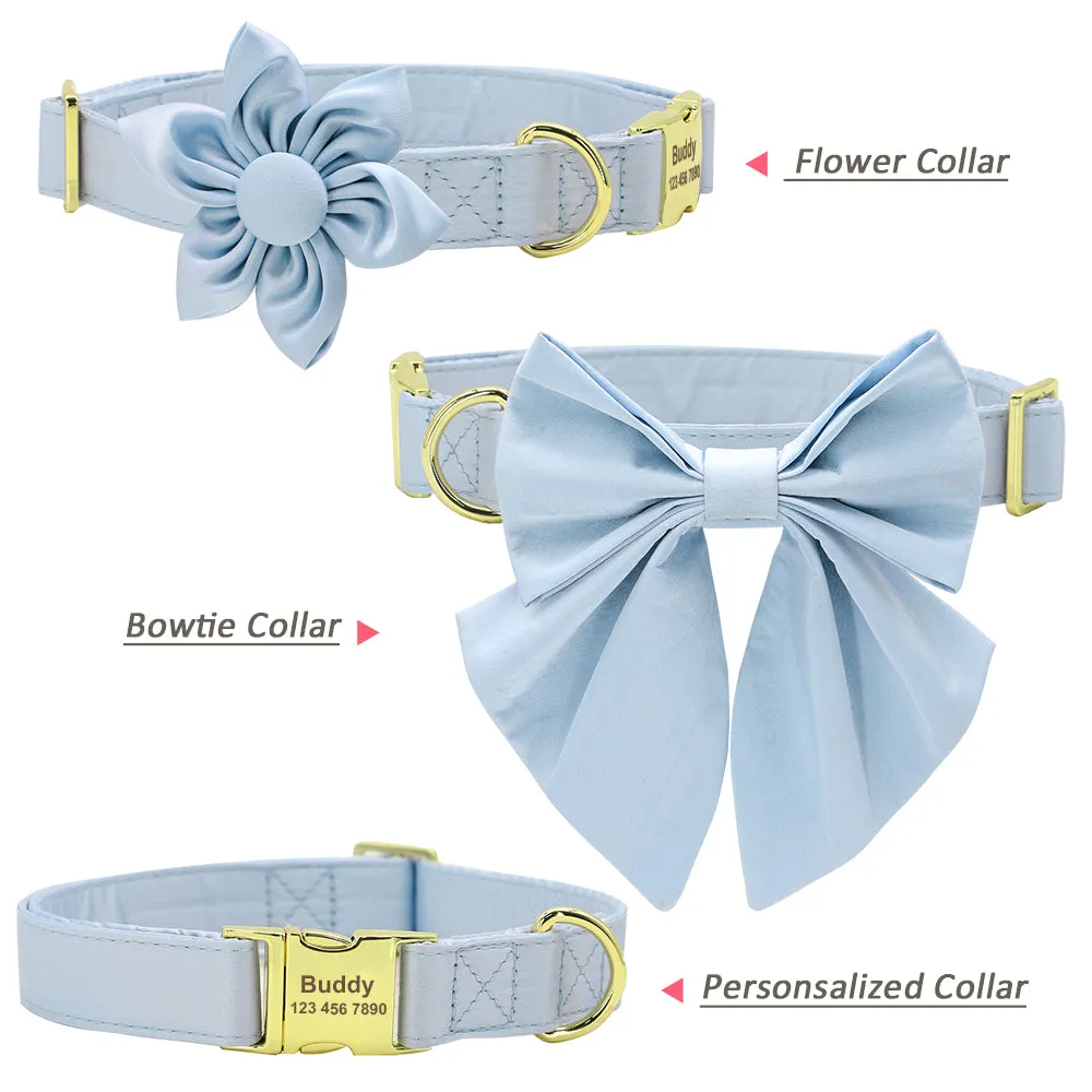 Blue Bay Butterfly Collar With Flower- Personalized