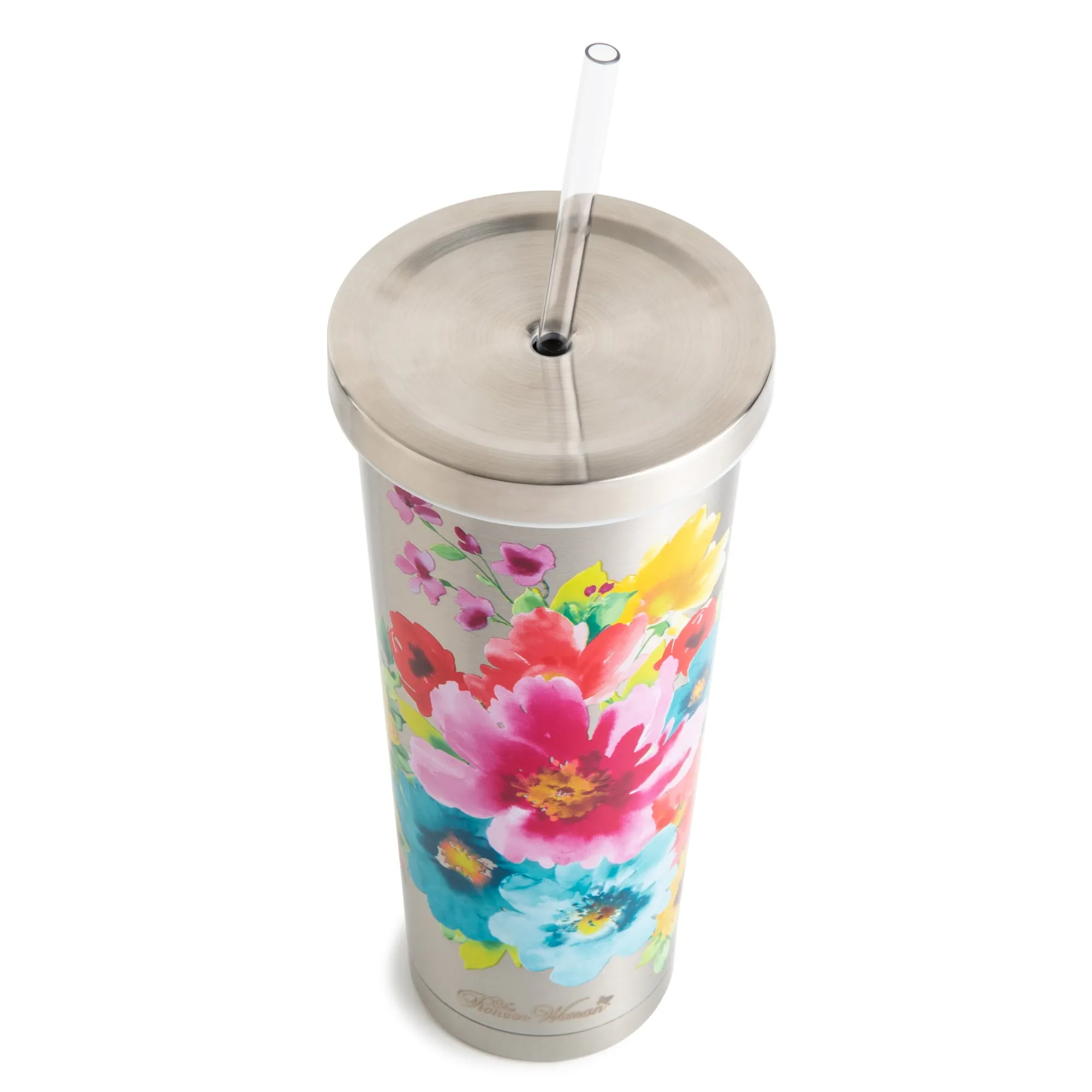 Breezy Floral 24-Ounce Double Wall Vacuum Insulated Stainless Steel Tumbler