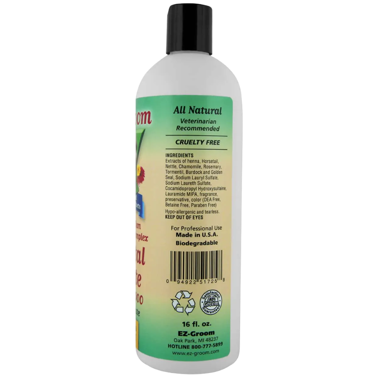 Crystal White Whitening Shampoo 16oz by EZ-Groom