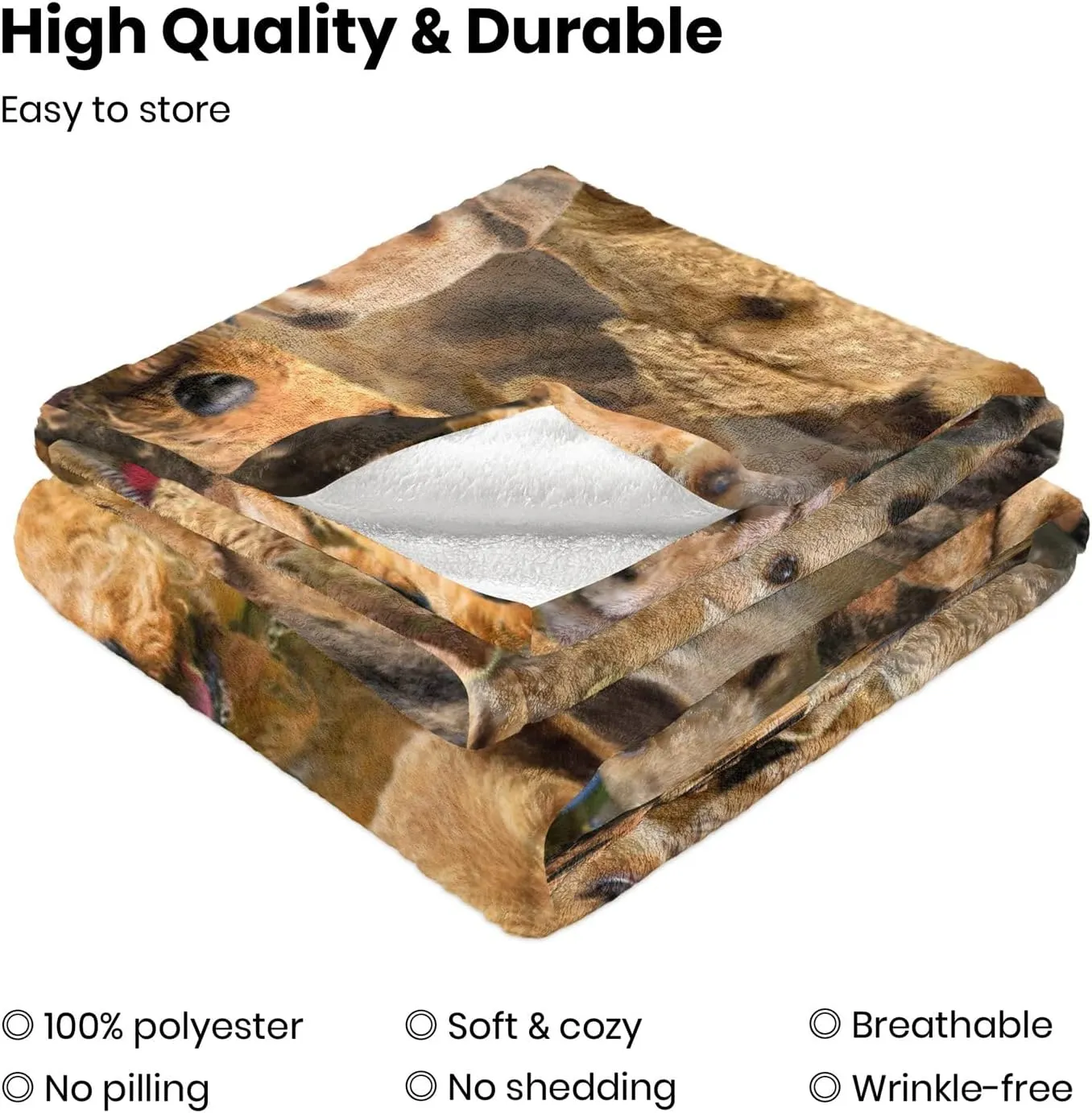 Cute Airedale Terrier Print Blanket - Dog Puppy Lovers Funny Animals Throw - Airedale Terrier Gifts for Dog Mom Pet Owner- Ultra Soft Light Flannel Dogs Blankets for Couch Bed Sofa Quilt