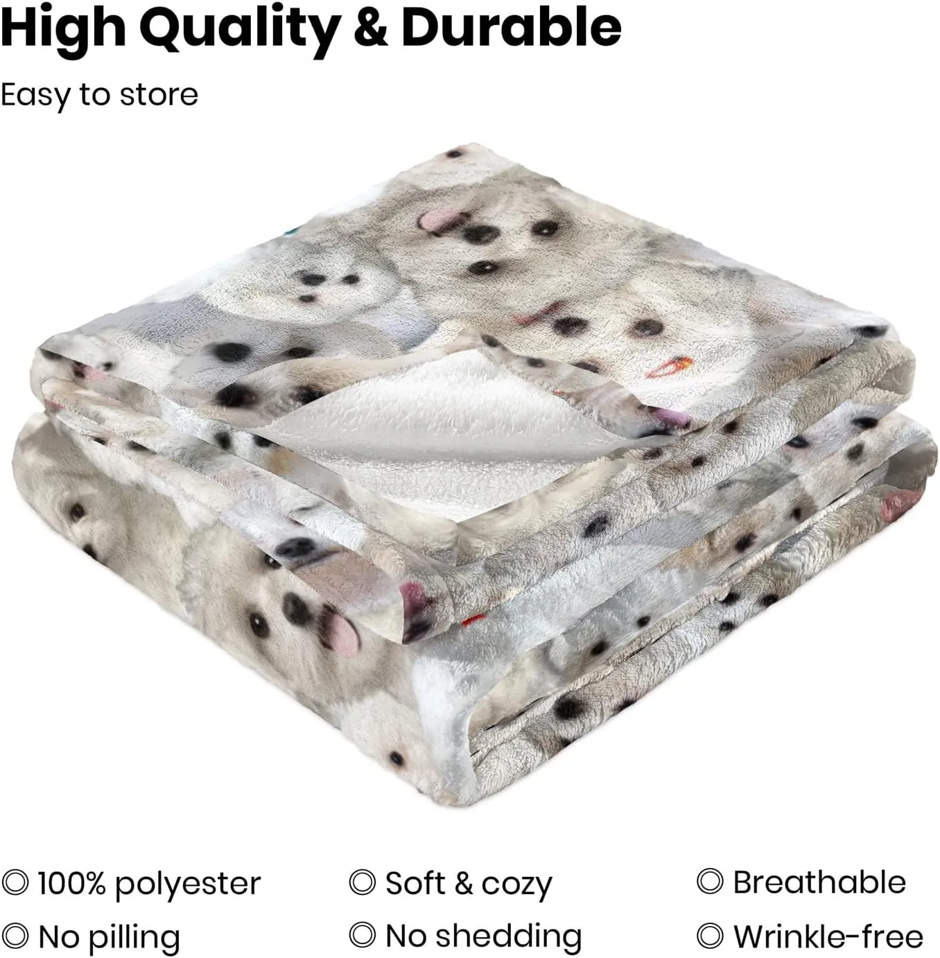 Cute Maltese Dog Blanket, Maltese Dog Mom GiftGifts for Maltese Dog Lovers Pet Owners, Funny Maltese Dog Full Face Blankets, Soft Fleece Throw Blanket for Couch Bed Sofa Living Room