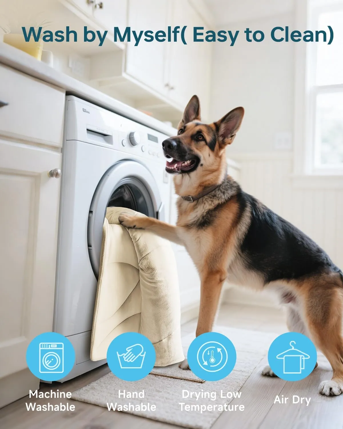 Dog Cooling Mat, 36" x 23" Reversible Self-Cooling Mat for Medium Dogs, Arc-Chill Cool Pad for Dogs and Cats Washable Summer (Beige, Large(48" x 28"))