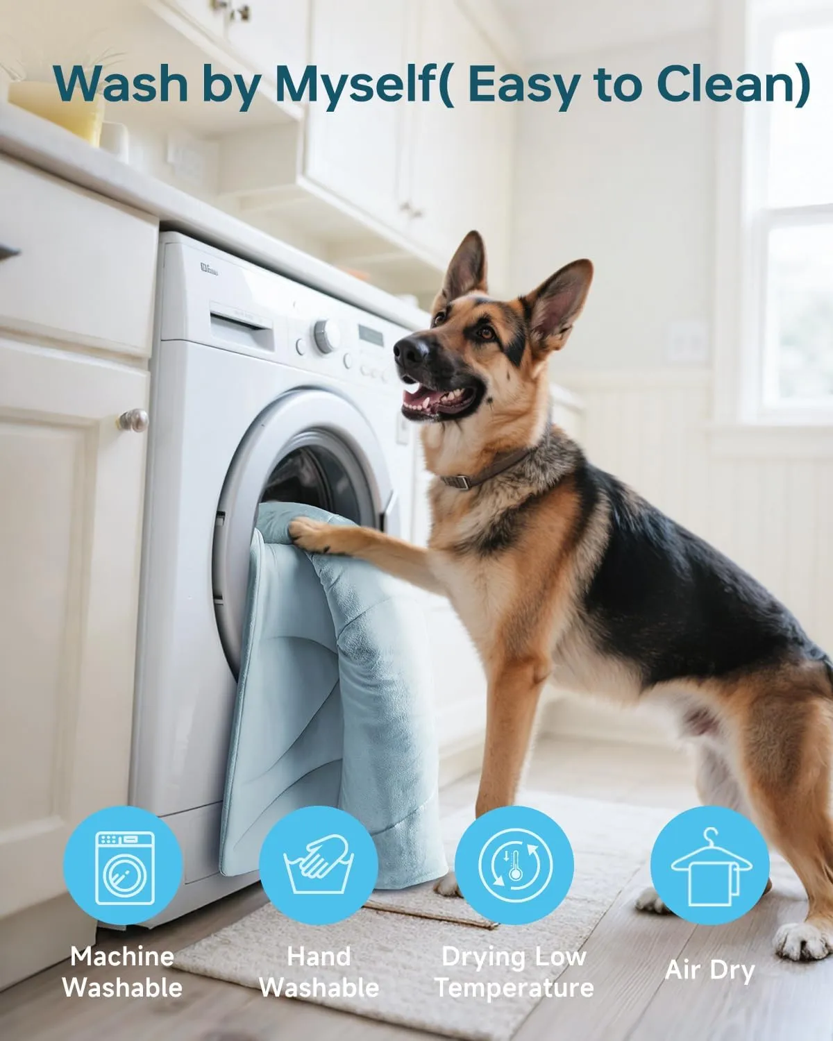Dog Cooling Mat, 36" x 23" Reversible Self-Cooling Mat for Medium Dogs, Arc-Chill Cool Pad for Dogs and Cats Washable Summer (Blue, Medium(36" x 23"))