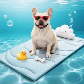 Dog Cooling Mat, 36" x 23" Reversible Self-Cooling Mat for Medium Dogs, Arc-Chill Cool Pad for Dogs and Cats Washable Summer (Blue, Medium(36" x 23"))