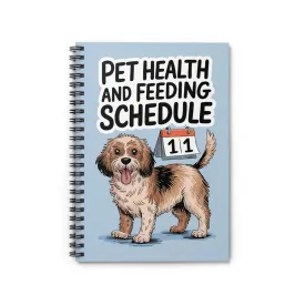 Dog Feeding Schedule Notebook, Cute Pet Health Record Book, Dog Care Logbook Journal, Ideal New Dog Owner Gift