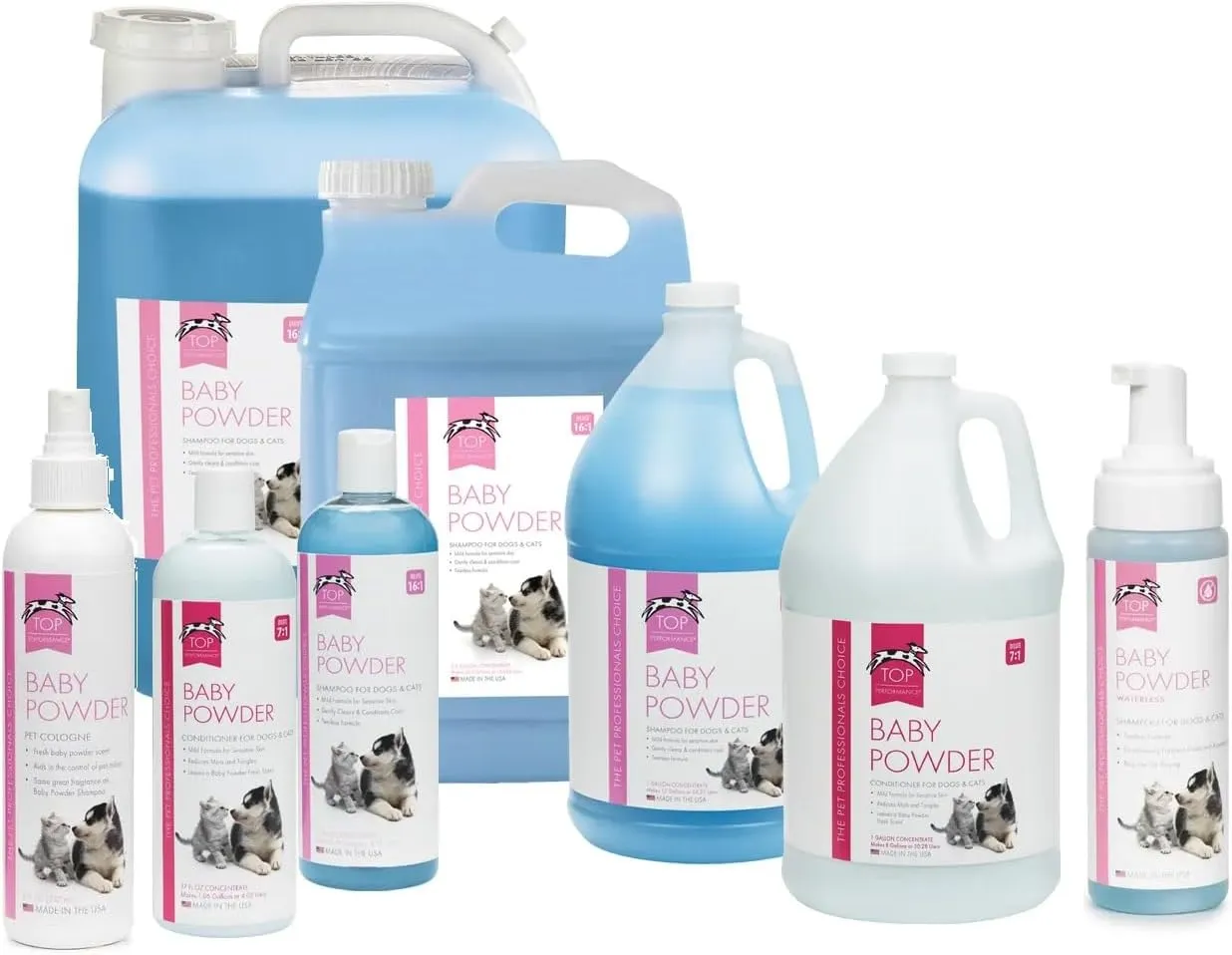 Dog Grooming Baby Powder Shampoo Conditioner Cologne Mist or Waterless Shampoo (Conditioner - Gallon)