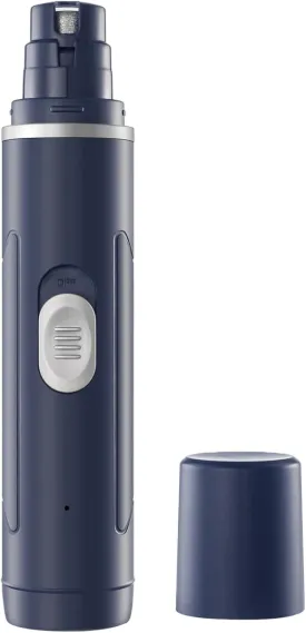 Dog Nail Grinder Quiet - Professional 2-Speed Electric Pet Nail Trimmer with Guard, Rechargeable Painless Claw Grinder Cat Claw Trimmer Paw Filer Trimming Tool (Navy Blue,5.71 * 1.57in)