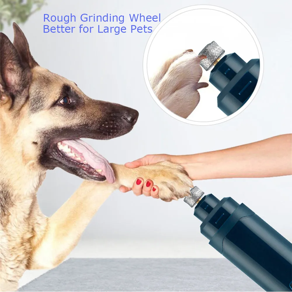 Dogs Nail Grinder,Low Noise,Quiet & Safe,Electric Rechargeable Pet Nail Trimmer Clipper for Dogs Cats,Powerful Paws Grooming Trimming Shaping Smoothing Tool