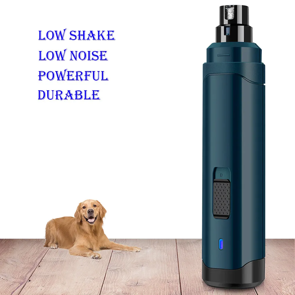Dogs Nail Grinder,Low Noise,Quiet & Safe,Electric Rechargeable Pet Nail Trimmer Clipper for Dogs Cats,Powerful Paws Grooming Trimming Shaping Smoothing Tool