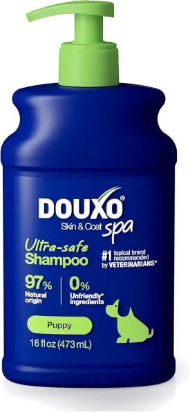 DOUXO Skin & Coat SPA - Ultra-Safe Puppy Shampoo, 16 fl oz, Skin-Friendly Formula Cleans and Hydrates, Leaves Coat Soft and Plush