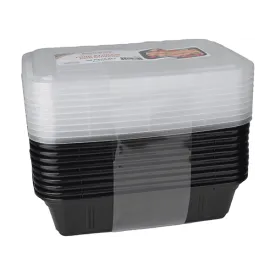 Food Storage Plastic Rectangular Container 10 set 32 oz