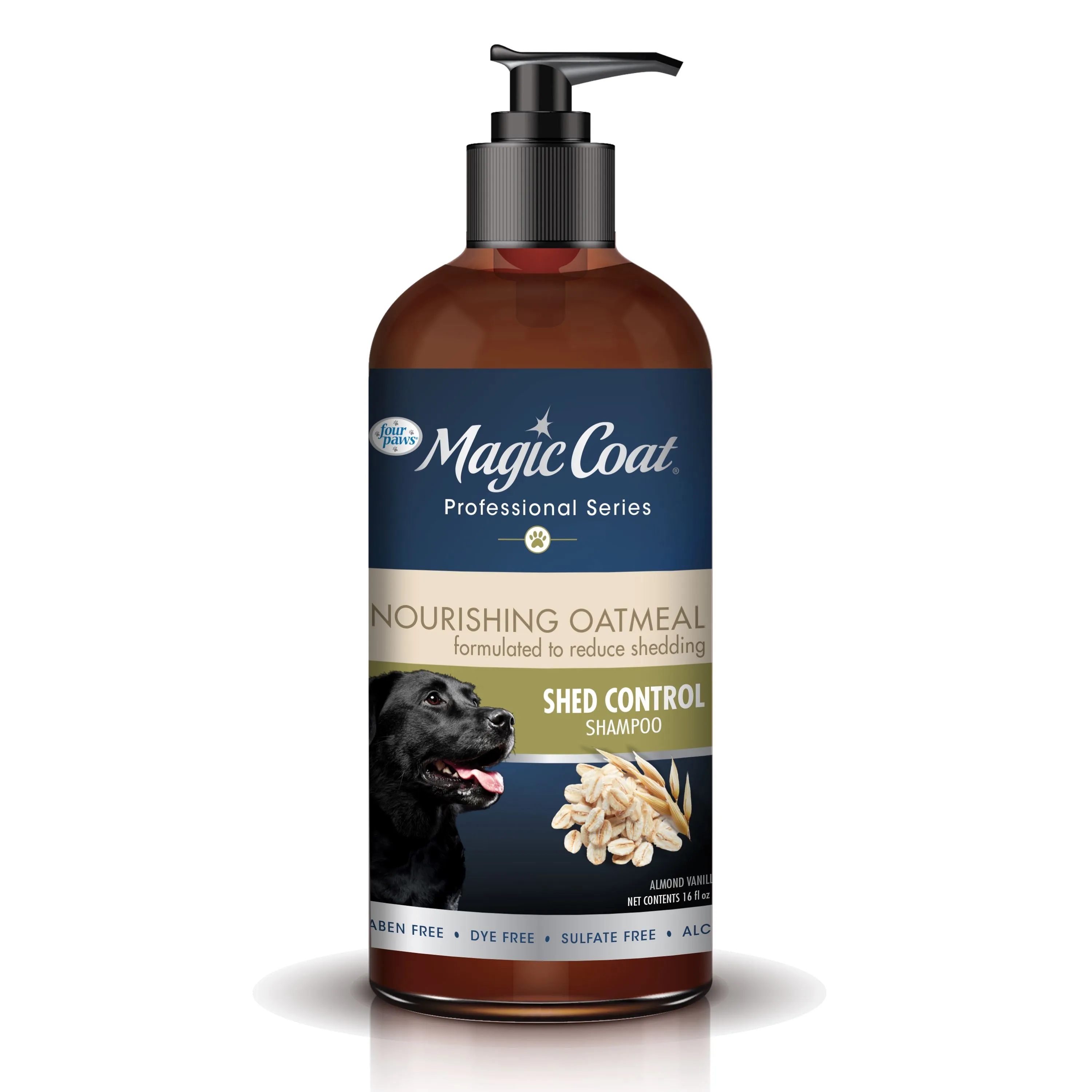 Four Paws Magic Coat Professional Series Nourishing Oatmeal De-Shedding Dog Shampoo De-Shedding - 16 Fl. Oz