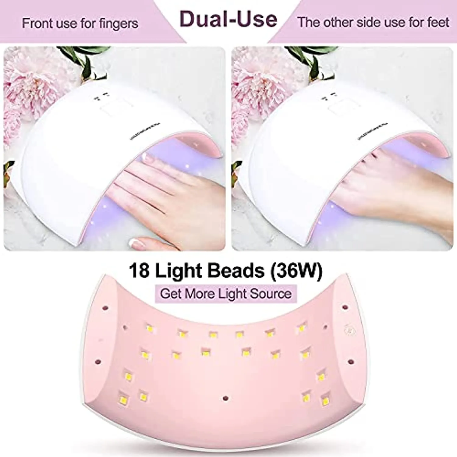 Gel Nail Polish Kit, 6 Colors Gel Nail Polish Starter Set with 36W LED Nail Dryer Lamp and Base Top Coat Home DIY Beginner Kit (Colourful)