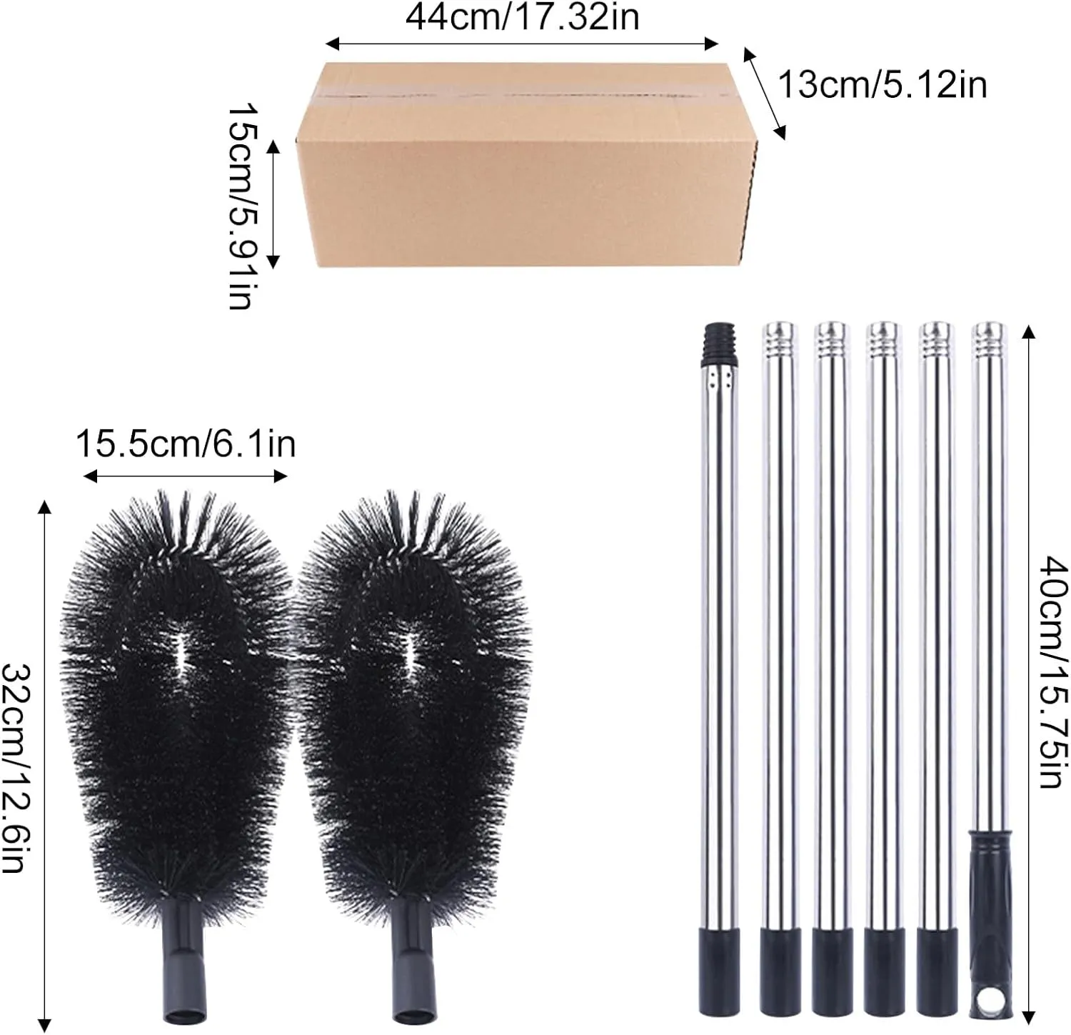 Gutter Cleaning Tools from Ground 2025 New 7.9/10.5FT Long Adjustable Gutter Cleaner & Brush, No Ladder Needed | Rain Gutter Cleaning Tool Clean Leaves, Branches and Debris from Gutters(3.2m)