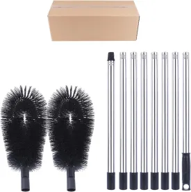 Gutter Cleaning Tools from Ground 2025 New 7.9/10.5FT Long Adjustable Gutter Cleaner & Brush, No Ladder Needed | Rain Gutter Cleaning Tool Clean Leaves, Branches and Debris from Gutters(3.2m)