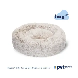 Hugzzz Orthopaedic Curl Up Cloud Calming Dog Bed Alpine