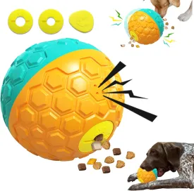 Interactive Food Toy for Dog,5.8" Dog Ball Toy That Hold Treat, Durable Dog Treat Toy, Dog Stimulation Toys for Large Dogs, Ball Feeders for Aggressive Chewer-Blue-Orange (Blue-Orange)
