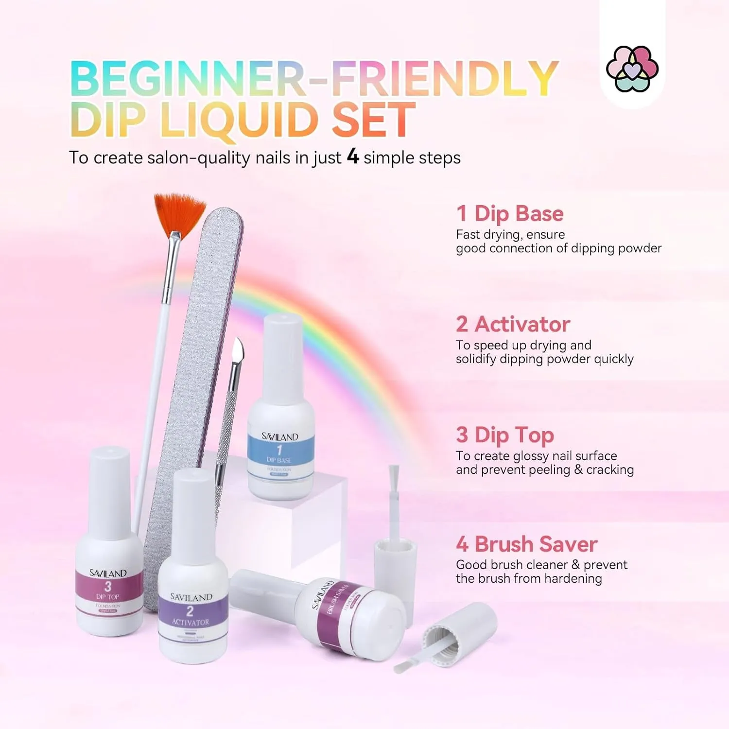 Keratin Infused 20-Color Dip Powder Nail Kit with 4-Piece Liquid Set for Home Manicure & Nail Art