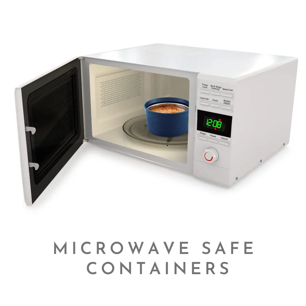 Magnus Microwave Safe Stainless-Steel Easy Lock Kitchen Food Storage Containers with Lid (Set of 2)  550ML Each - Black