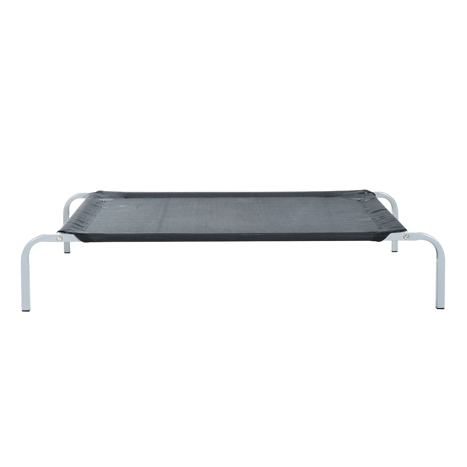 Medium Dogs Portable Elevated Fabric Bed for Camping Outdoors Black