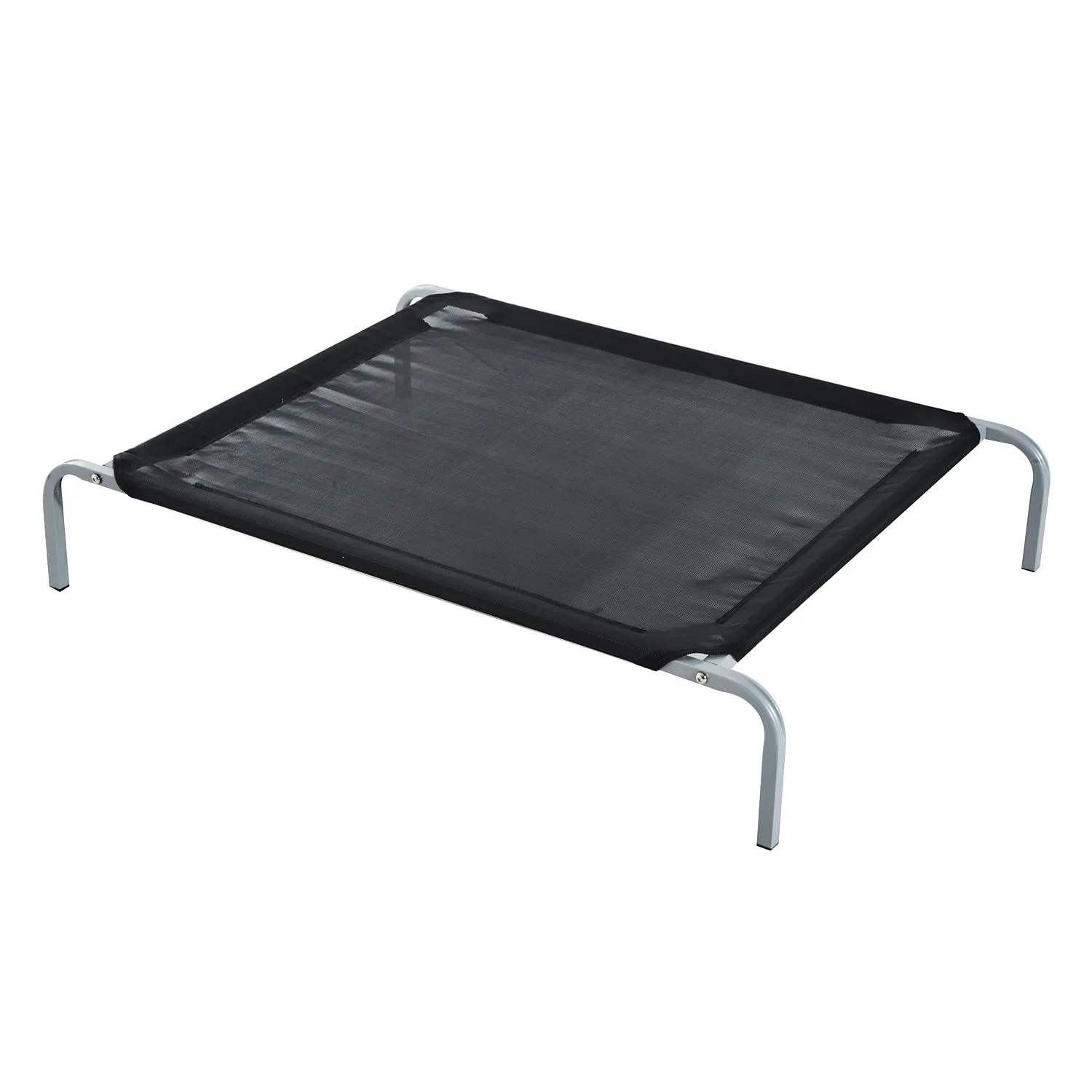 Medium Dogs Portable Elevated Fabric Bed for Camping Outdoors Black