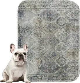 Mihachi Washable Pee Pads for Dogs, Super Absorbent Waterproof and Leak-Proof Reusable Puppy Potty Training Pads, Non-Slip Whelping Pee Pads for Floor, Playpen, Crate, Couch, Sage/Charcoal,24"x36"