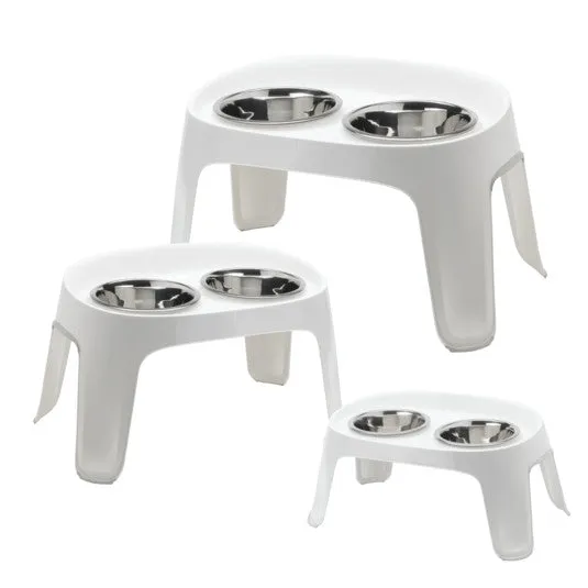 MODERNA SKYBAR ELEVATED FEEDER IN WHITE
