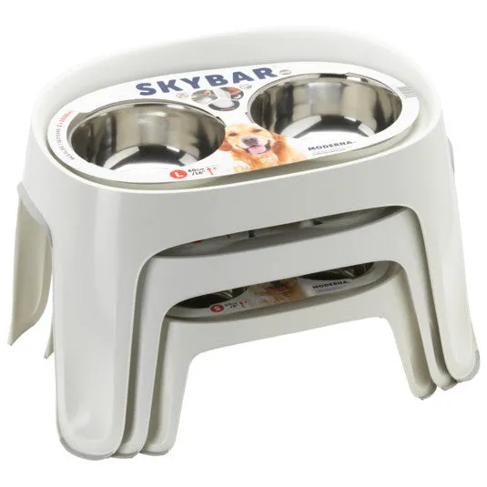 MODERNA SKYBAR ELEVATED FEEDER IN WHITE