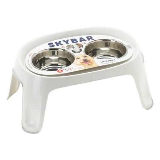 MODERNA SKYBAR ELEVATED FEEDER IN WHITE