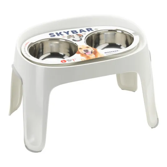 MODERNA SKYBAR ELEVATED FEEDER IN WHITE