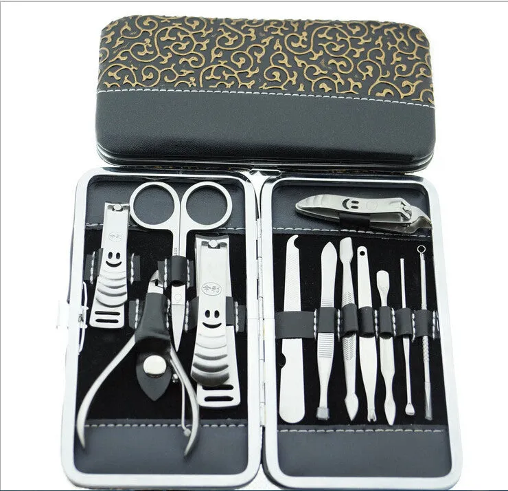 Nail tools sets 12 in 1 Hi-Q nail clippers nail kits pedicure tools stainless steelmanicure set