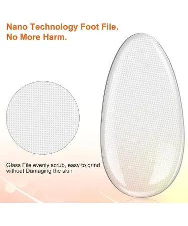 NEW Nano Foot File Callus Remover- Glass Professional Pedicure Scrubber Foot Hand Care Pedicure Tool with Nano Nail Files Scrubber for Feet Dead Skin Cracking Hard Cracked Dry Skin Removal