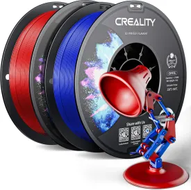 Official Creality PETG 3D Printer Filament 1.75mm 2KG (4.4lbs), High Precision, Strong Toughness, Odorless, Better Flow, Moistureproof 3D Printing CR PETG Filament, Red Blue