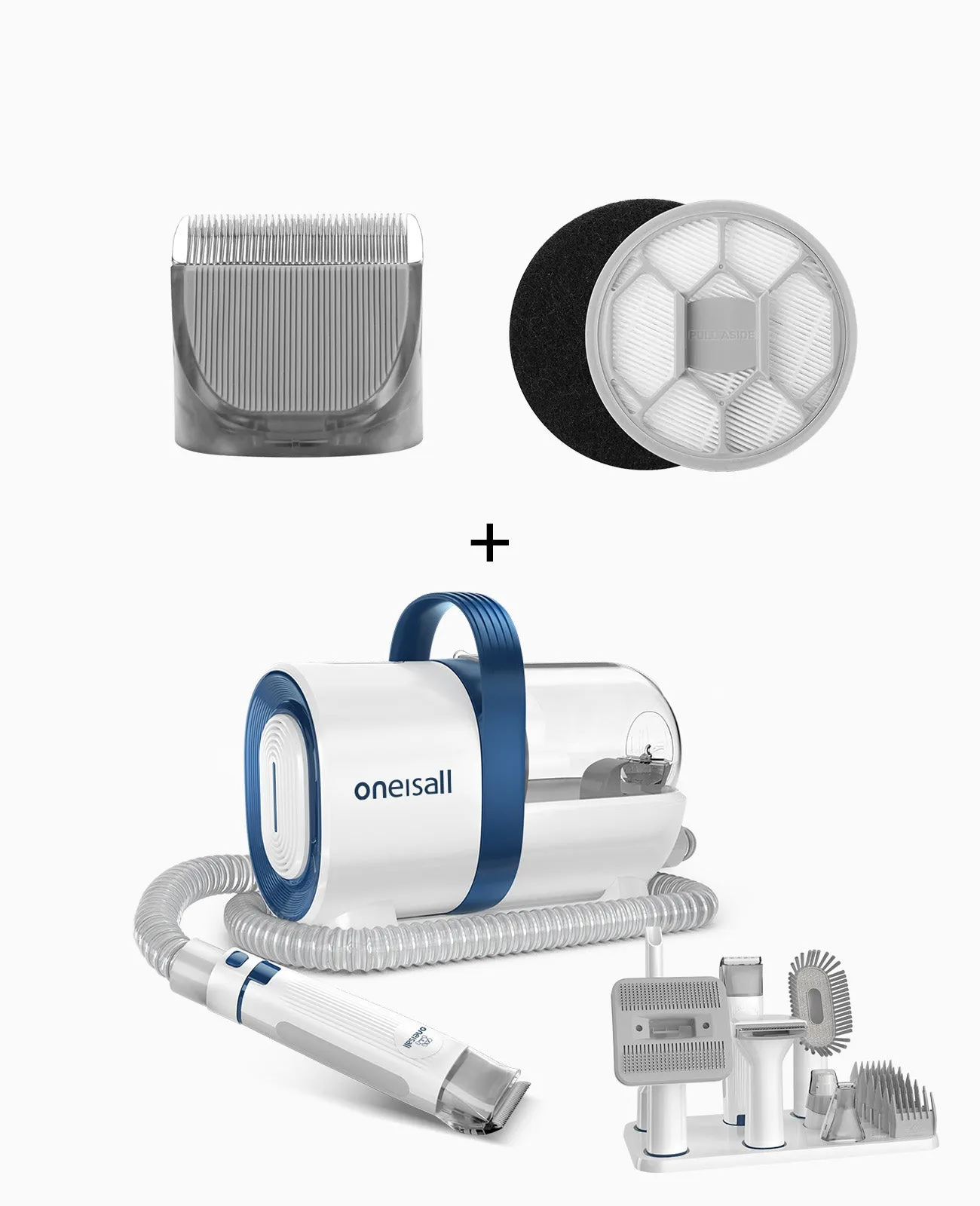 Oneisall LM2 7-in-1 Pet Grooming Vacuum Kit