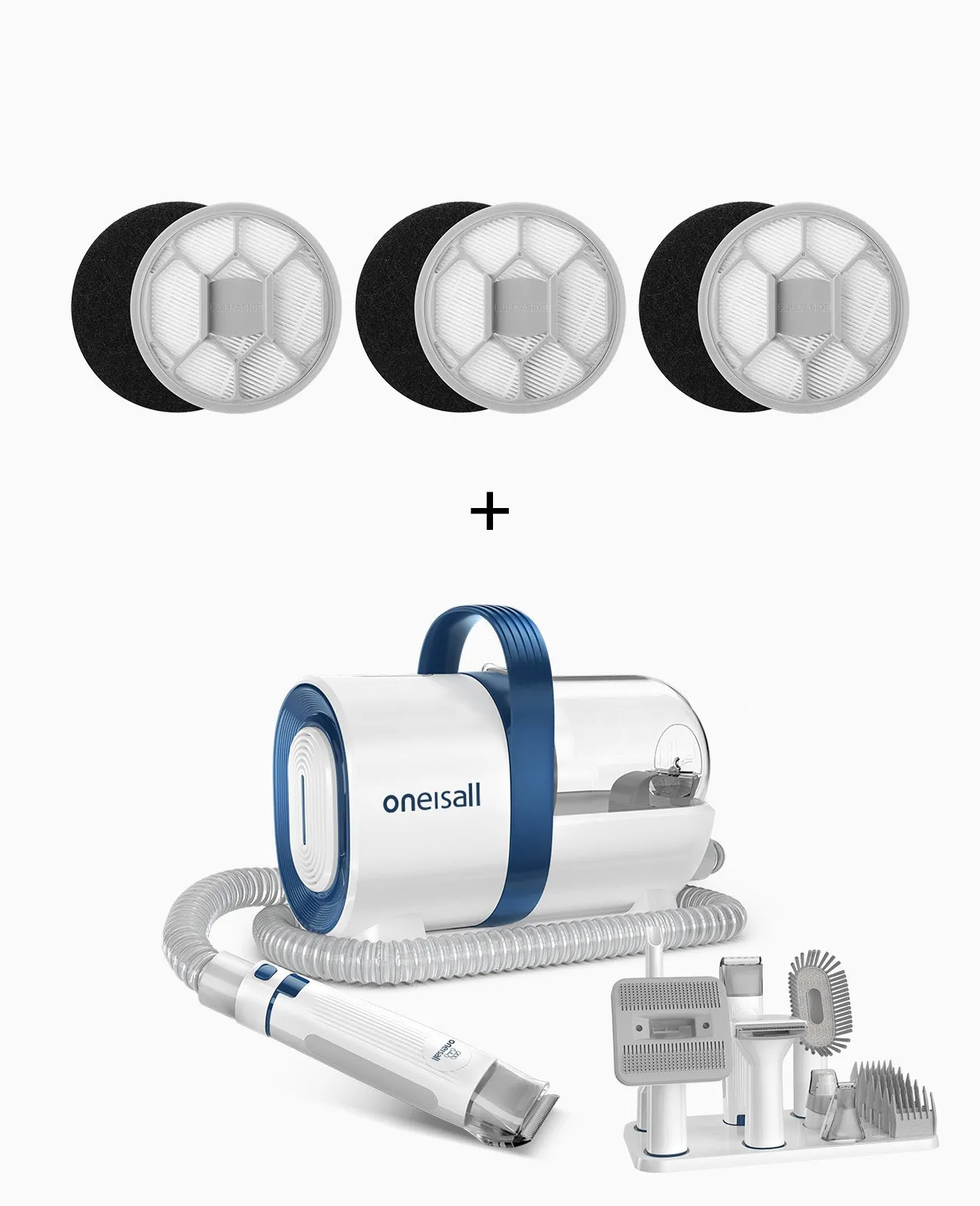 Oneisall LM2 7-in-1 Pet Grooming Vacuum Kit