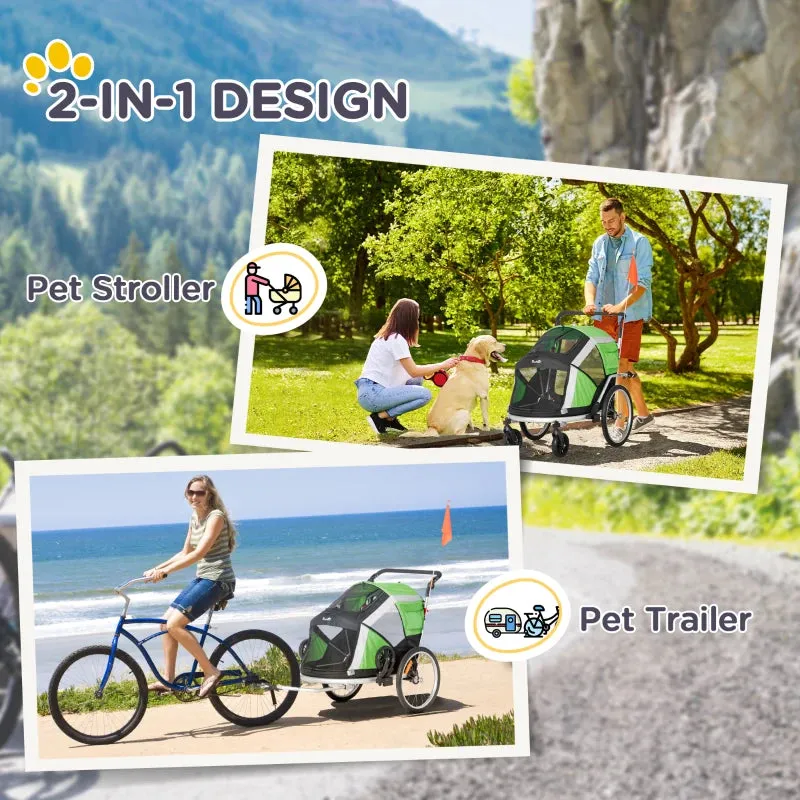 Orange Dog Bike Trailer & Stroller for Large Dogs