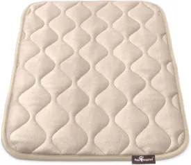 Paw Inspired Washable Padded Crate Mats for Dogs | 29 x 18 Pad, Fits 30-inch Kennels | Leakproof, Waterproof Bottom, Plush Pet Beds (Tan)